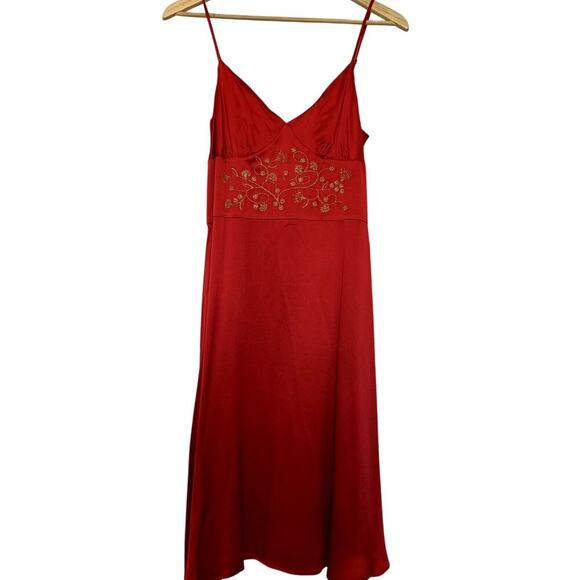 100% Silk Red To The Max Dress Women's Size 8 - Picture 2 of 7